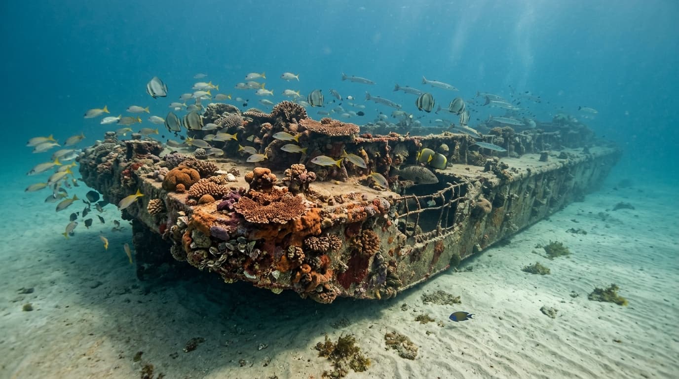 Cement Barge dive site