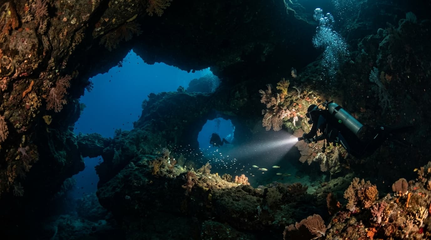 The Cave dive site